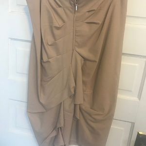 Rachel Roy Khaki/Beige Bustle Pencil Skirt